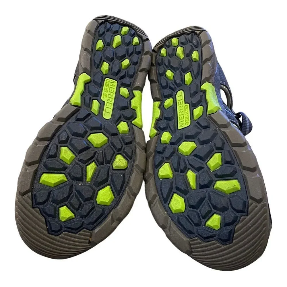 MERRELL Big Kids Navy Green Hydro Sandals NEW 7 - Picture 6 of 6